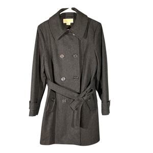 139. MK Michael Kors WoolBlend Pea Coat Grey Woman’s Size 12